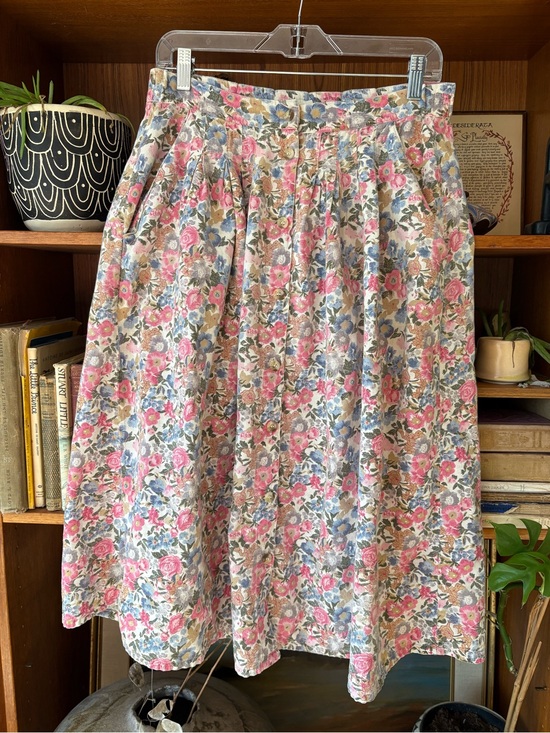 Vintage Dresses & Skirts - Vintage 90s Floral Prairie Skirt L CottageCore